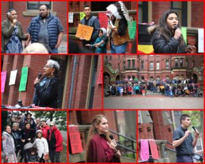 Collaged images from Harvard Indigenous Peoples Day celebration